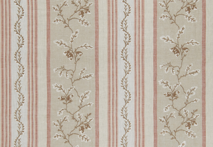 Ткань Stroheim Linen Window Francie stripe/Rosewater