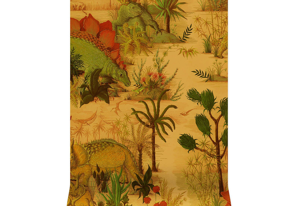 Обои House Of Hackney WII Newness 2018 Dinosauria/Turmeric