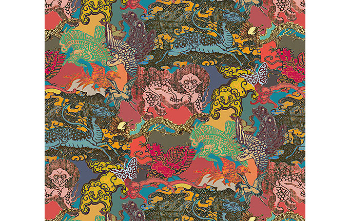 Бельгийские панно и фотообои Khroma, коллекция Kimono (Guy Masureel), артикул DGKIM301