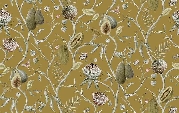 Бельгийские обои Khroma, коллекция Cabinet of curiosities, артикул CAB603