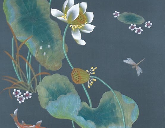 Панно и фотообои Misha China Classic Pond/Blu Petrolio