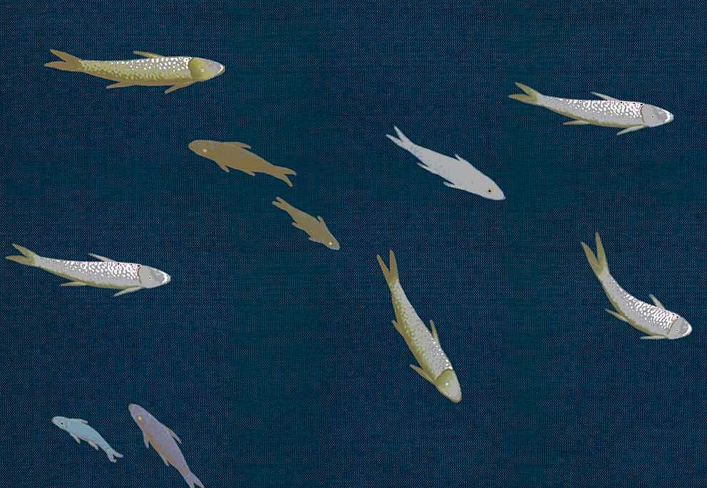 Панно и фотообои Misha Asia Fish/Blu di Prussia
