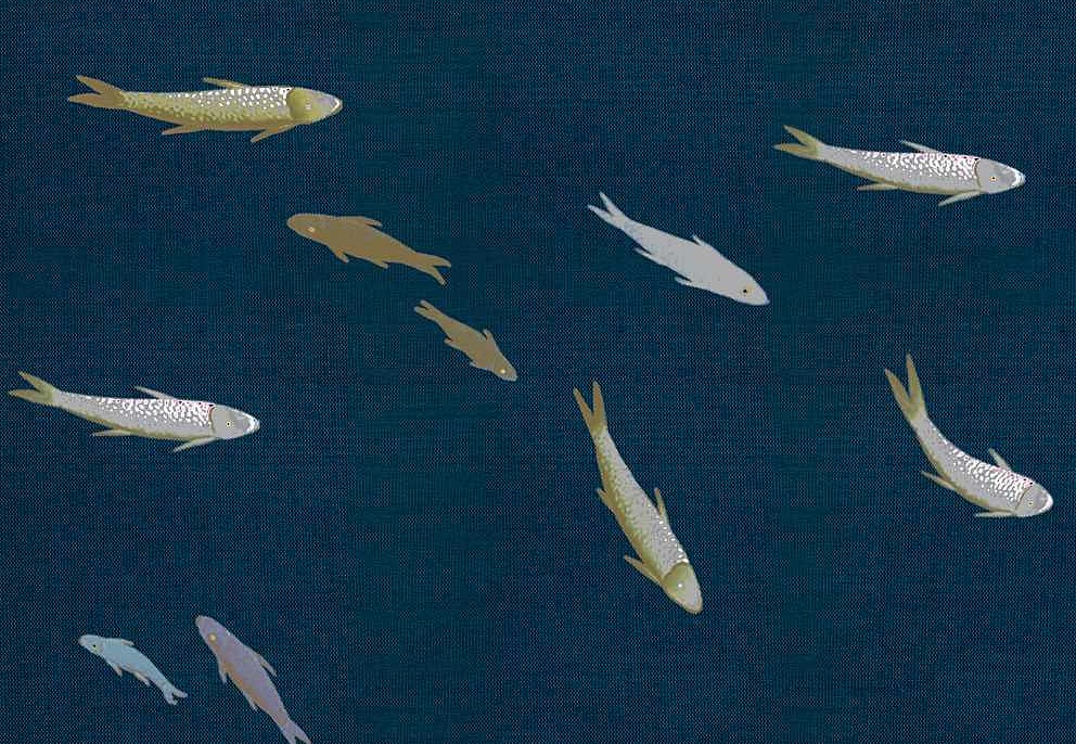 Панно и фотообои Misha Asia Fish/Blu di Prussia