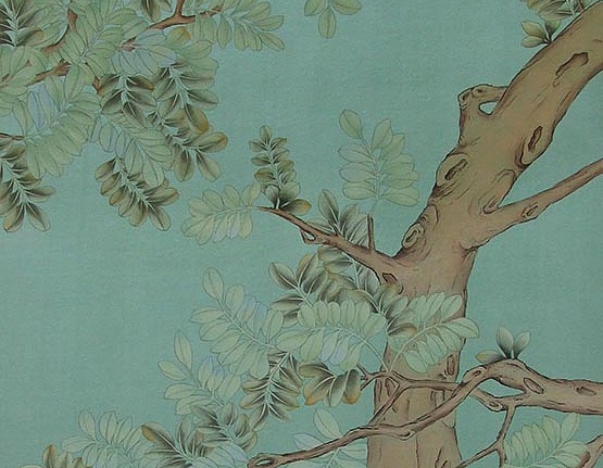 Панно и фотообои Misha Asia Pagoda Tree/Forest Green