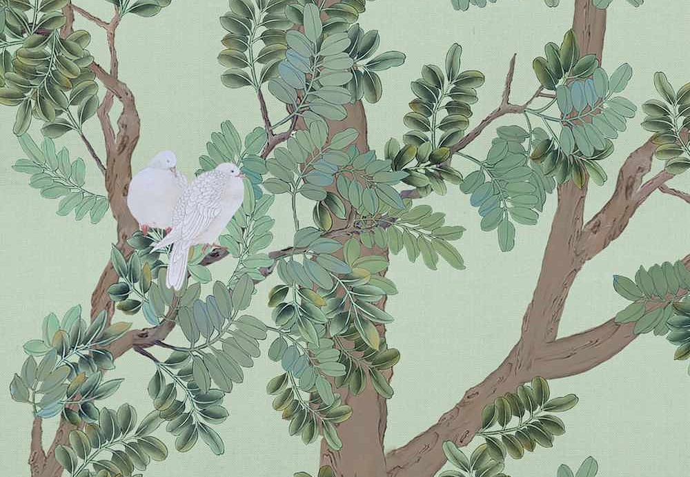 Панно и фотообои Misha Asia Pagoda Tree/Pearl Grey