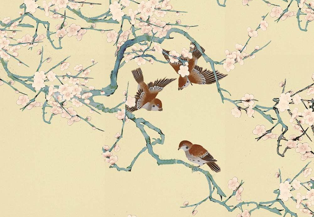 Панно и фотообои Misha Asia Sparrows/Butter