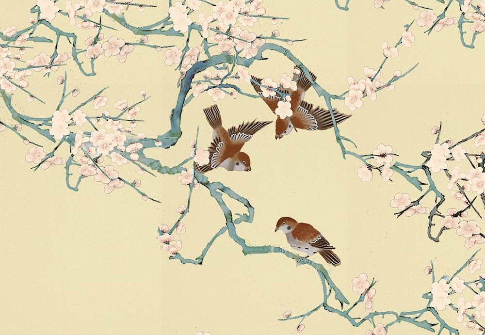 Панно и фотообои Misha Asia Sparrows/Butter