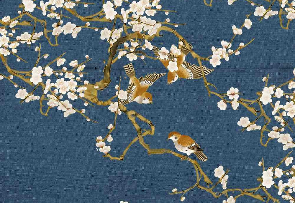 Панно и фотообои Misha Asia Sparrows/Blu Balena