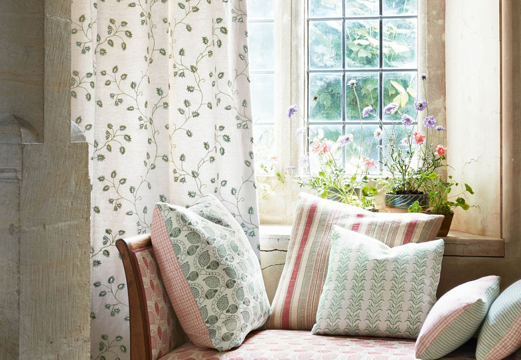 Ткань Colefax and Fowler Lamorna Checks & Stripes F4766-01
