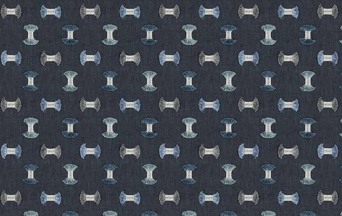 Американская ткань Fabricut, коллекция Natural Nuances Vignettes Night, артикул GewaFray/Indigo