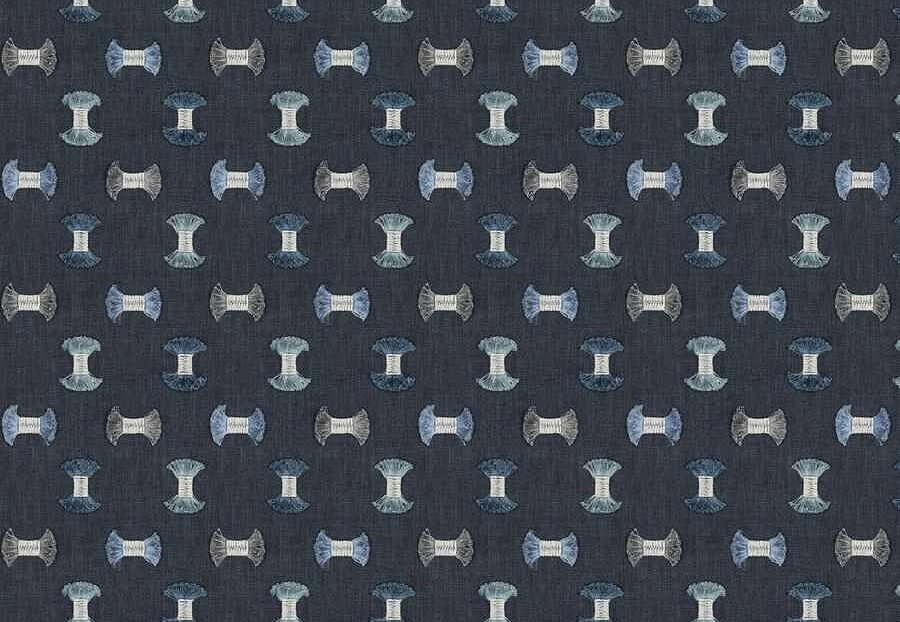 Ткань Fabricut Natural Nuances Vignettes Night GewaFray/Indigo
