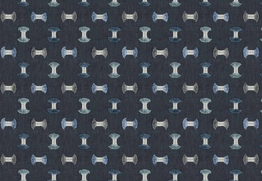 Ткань Fabricut Natural Nuances Vignettes Night GewaFray/Indigo