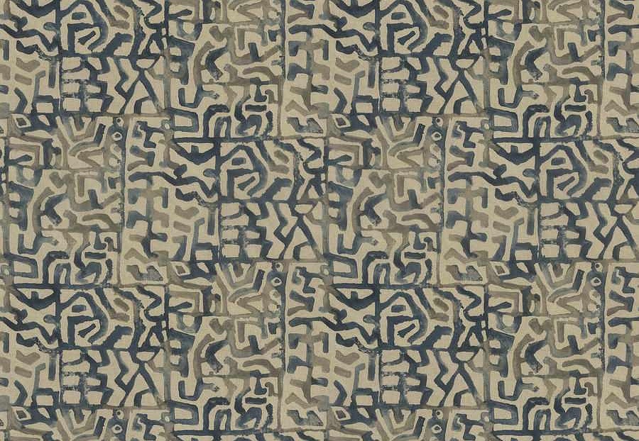 Ткань Fabricut Natural Nuances Vignettes Night Areca/Denim