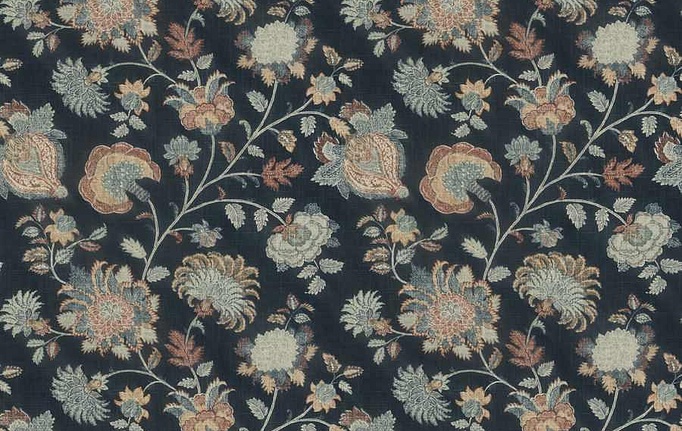 Американская ткань Fabricut, коллекция Natural Nuances Vignettes Night, артикул Meryta/Indigo