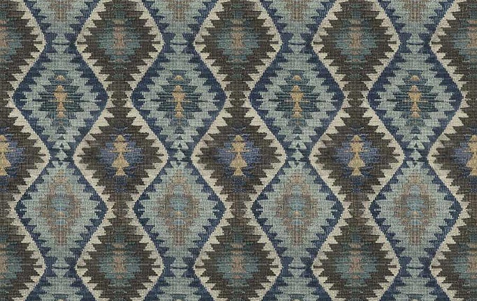 Американская ткань Fabricut, коллекция Natural Nuances Vignettes Night, артикул ParodiaKilim/Indigo