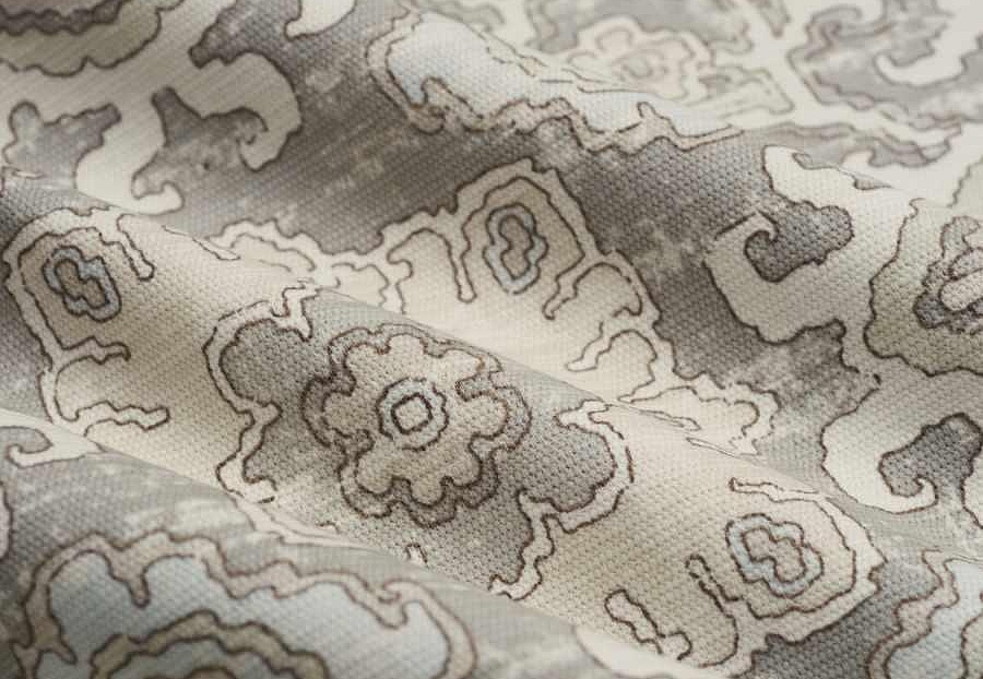 Ткань Fabricut Natural Nuances Vignettes Oyster BigleafKilim/Flint