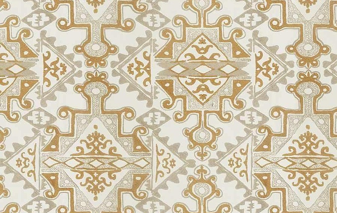 Американская ткань Fabricut, коллекция Natural Nuances Vignettes Clay, артикул Feldiance/Mustard