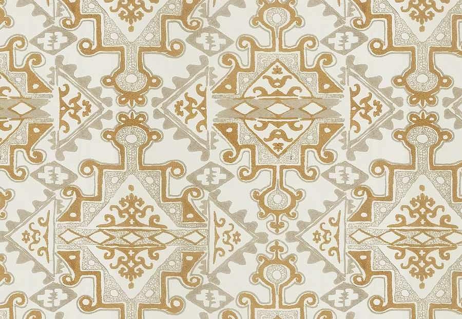 Ткань Fabricut Natural Nuances Vignettes Clay Feldiance/Mustard