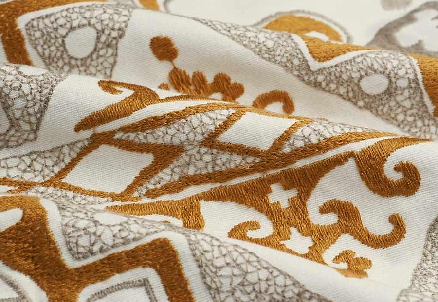 Ткань Fabricut Natural Nuances Vignettes Clay Feldiance/Mustard
