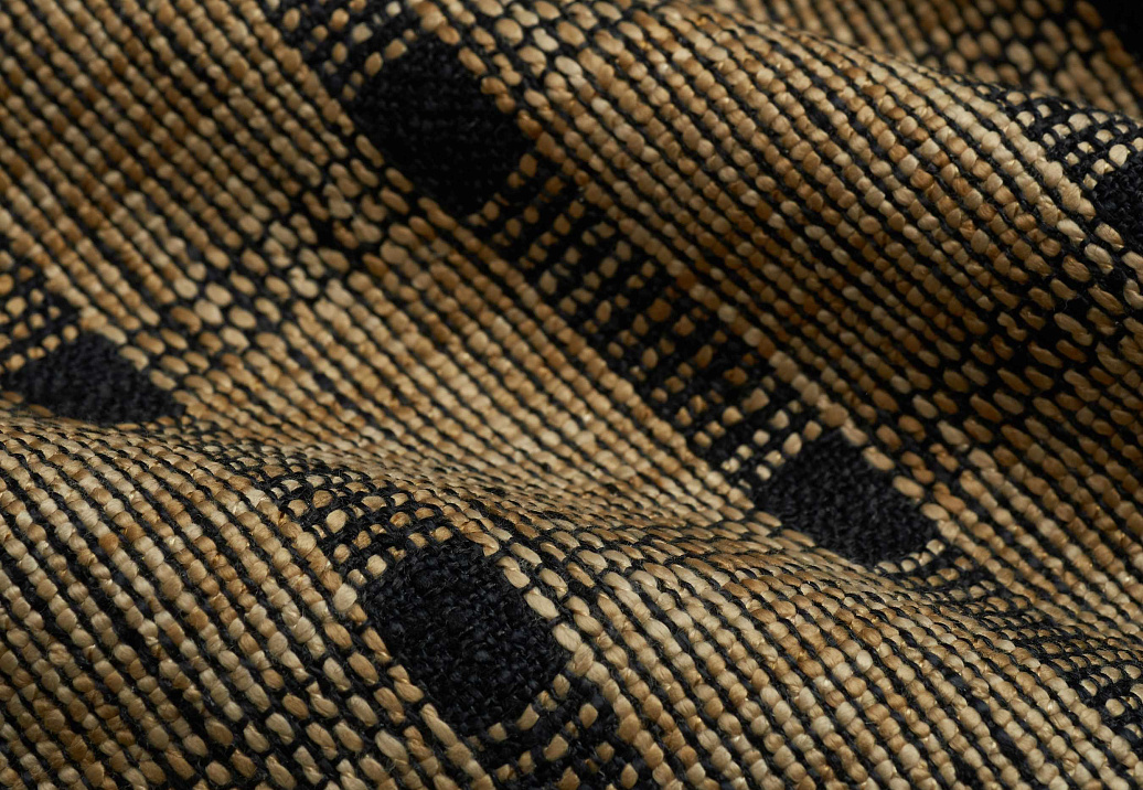 Ткань Fabricut Natural Nuances Vignettes Java OsageCheck/Noir