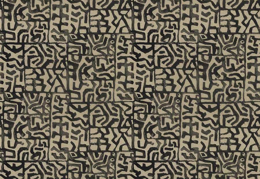 Ткань Fabricut Natural Nuances Vignettes Java Areca/Noir