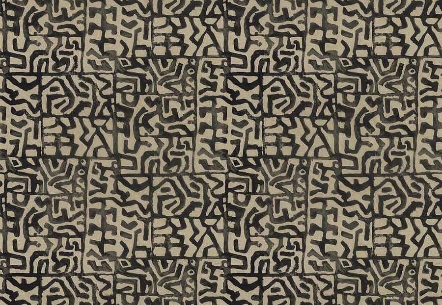 Ткань Fabricut Natural Nuances Vignettes Java Areca/Noir