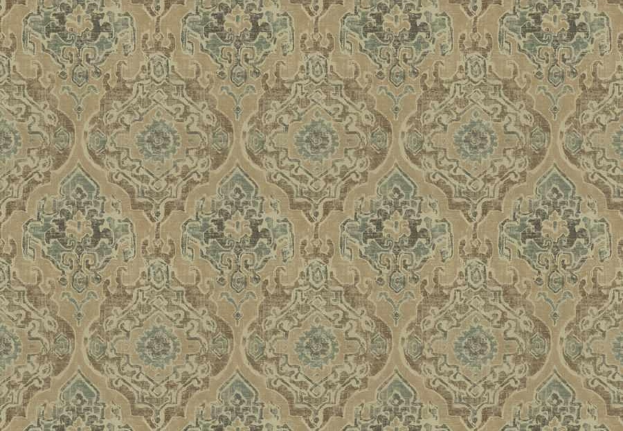 Ткань Fabricut Natural Nuances Vignettes Java MirbeckKilim/AquaCopper