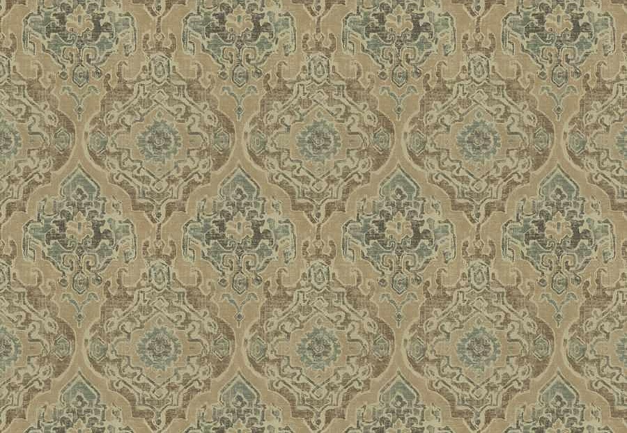 Ткань Fabricut Natural Nuances Vignettes Java MirbeckKilim/AquaCopper