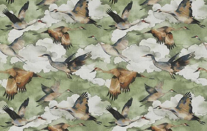 Американская ткань Fabricut, коллекция Natural Nuances Vignettes Juniper, артикул Flybird/Moss