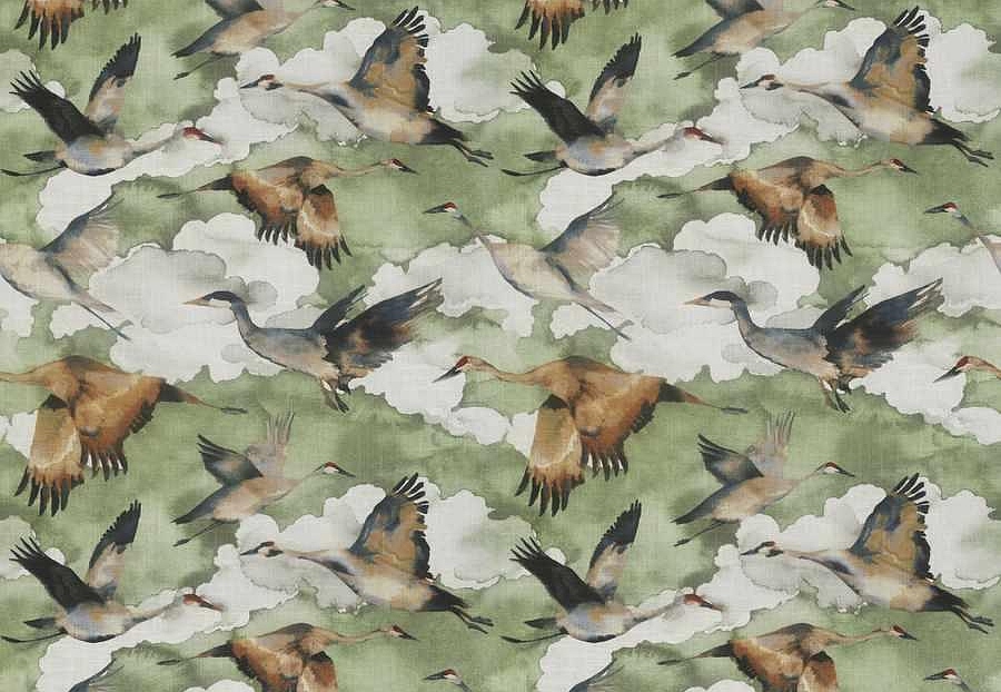 Ткань Fabricut Natural Nuances Vignettes Juniper Flybird/Moss