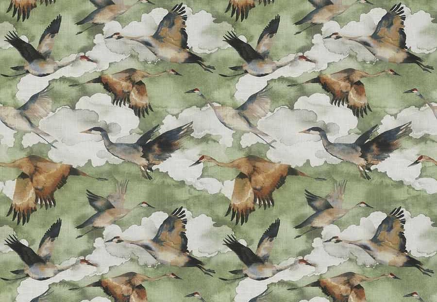 Ткань Fabricut Natural Nuances Vignettes Juniper Flybird/Moss