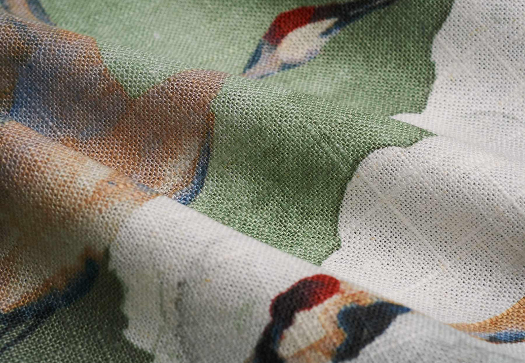 Ткань Fabricut Natural Nuances Vignettes Juniper Flybird/Moss