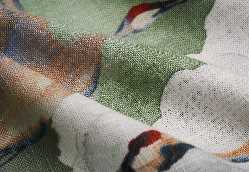 Ткань Fabricut Natural Nuances Vignettes Juniper Flybird/Moss