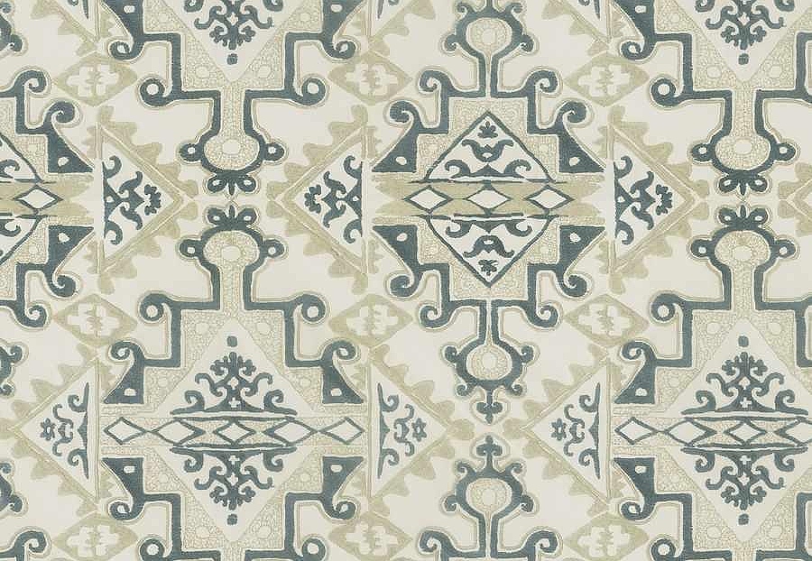 Ткань Fabricut Natural Nuances Vignettes Juniper Feldiance/Jade
