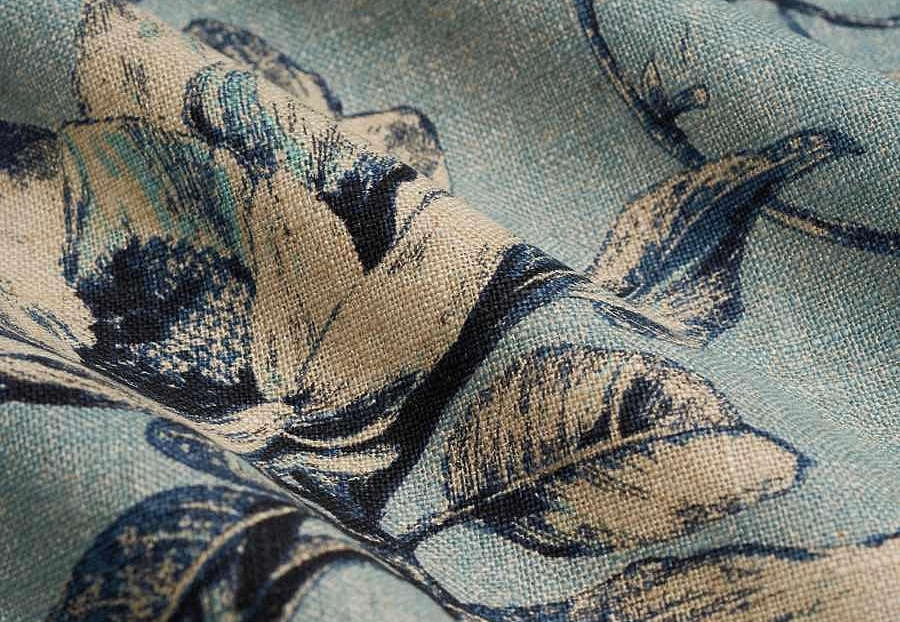 Ткань Fabricut Natural Nuances Vignettes Juniper Fieldcress/Ink