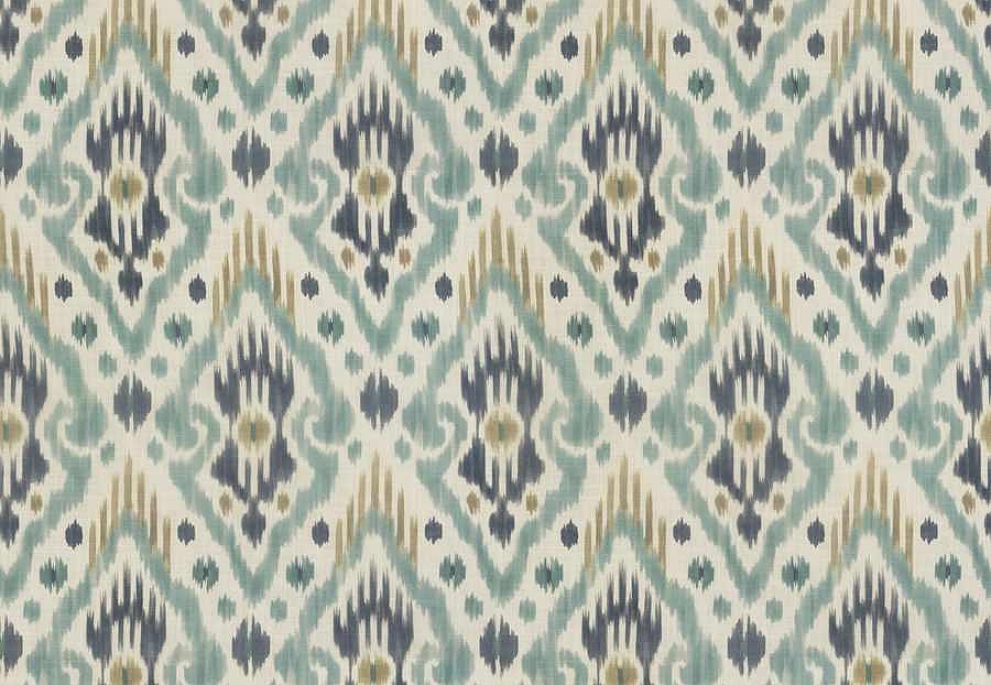 Ткань Fabricut Natural Nuances Vignettes Juniper AldrumIkat/Lagoon
