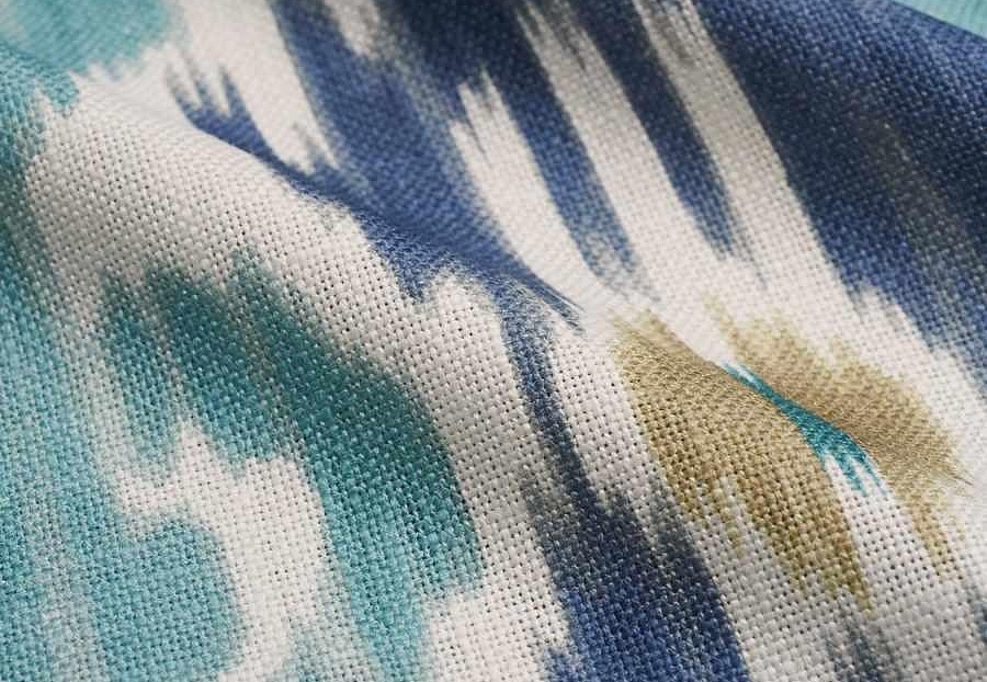 Ткань Fabricut Natural Nuances Vignettes Juniper AldrumIkat/Lagoon