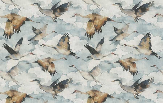 Американская ткань Fabricut, коллекция Natural Nuances Vignettes Juniper, артикул Flybird/Sky