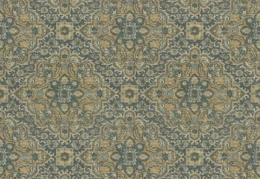 Ткань Fabricut Natural Nuances Vignettes Juniper BigleafKilim/AquaMineral