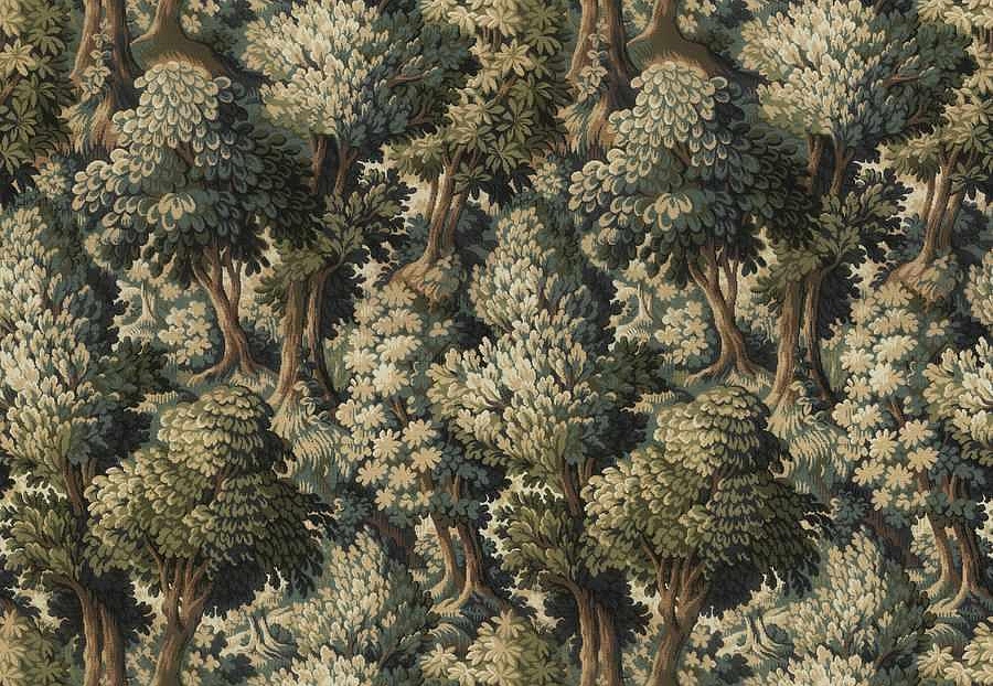 Ткань Fabricut Natural Nuances Vignettes Juniper Basswood/AquaForest