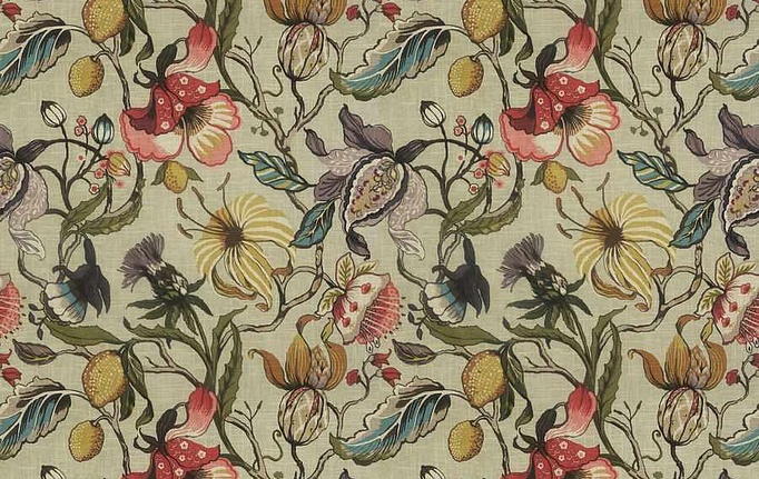 Американская ткань Fabricut, коллекция Natural Nuances Vignettes Juniper, артикул Euphorbia/Spring