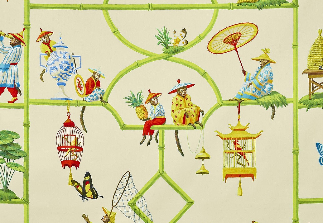 Ткань Pierre Frey Les singes savants F3604001