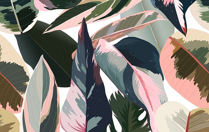 Российская ткань Marufabrics, коллекция Collection 1, артикул PinkLeaves