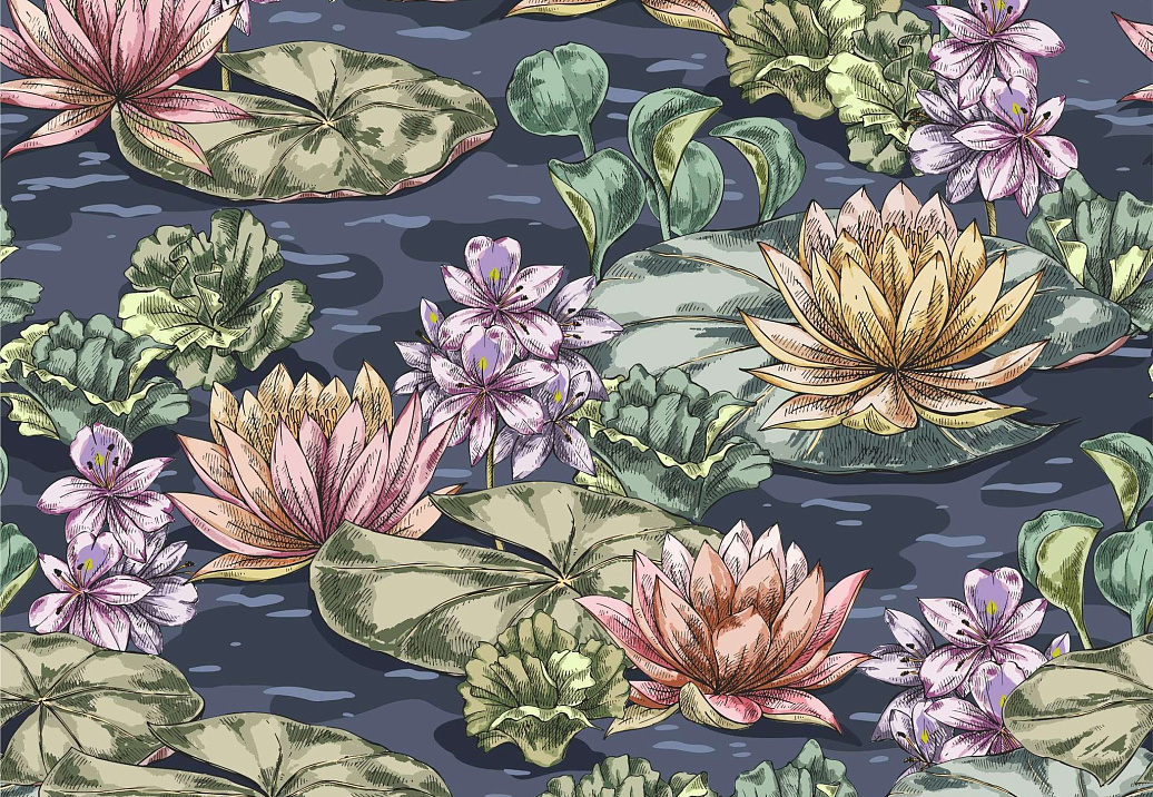 Ткань Marufabrics Collection 1 Waterlily
