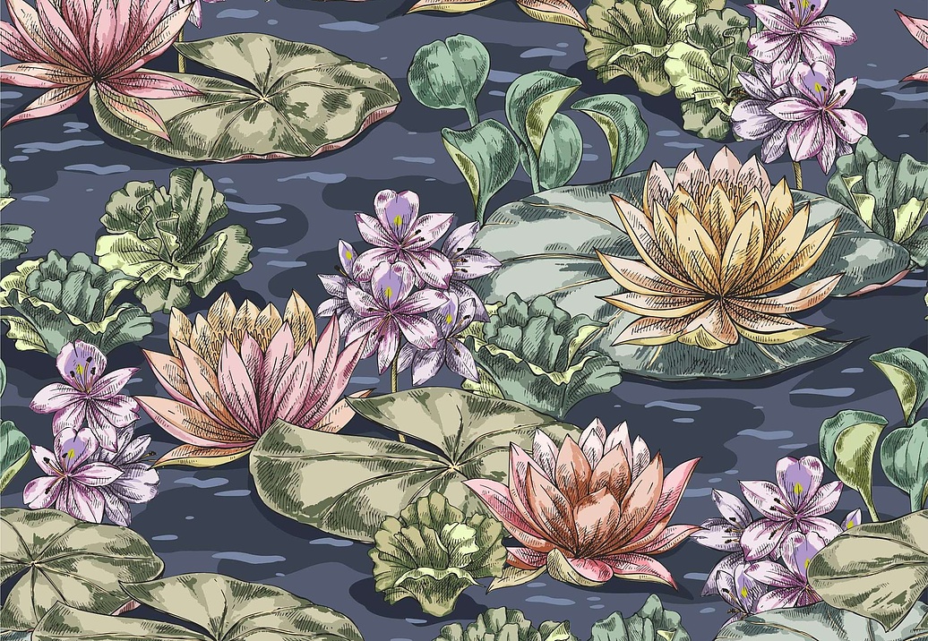 Ткань Marufabrics Collection 1 Waterlily