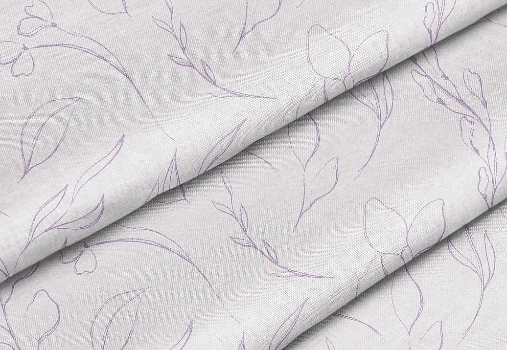 Ткань Marufabrics Collection 1 LeavesLilac