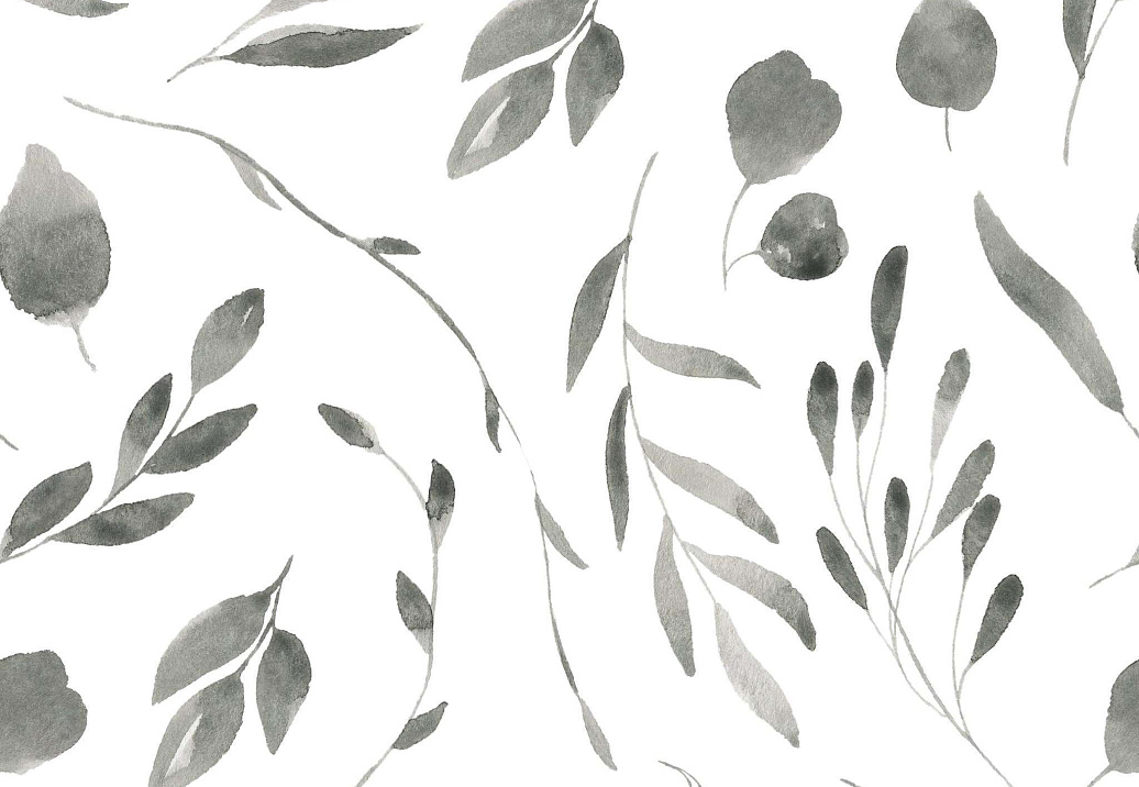 Ткань Marufabrics Collection 1 LeavesGrey