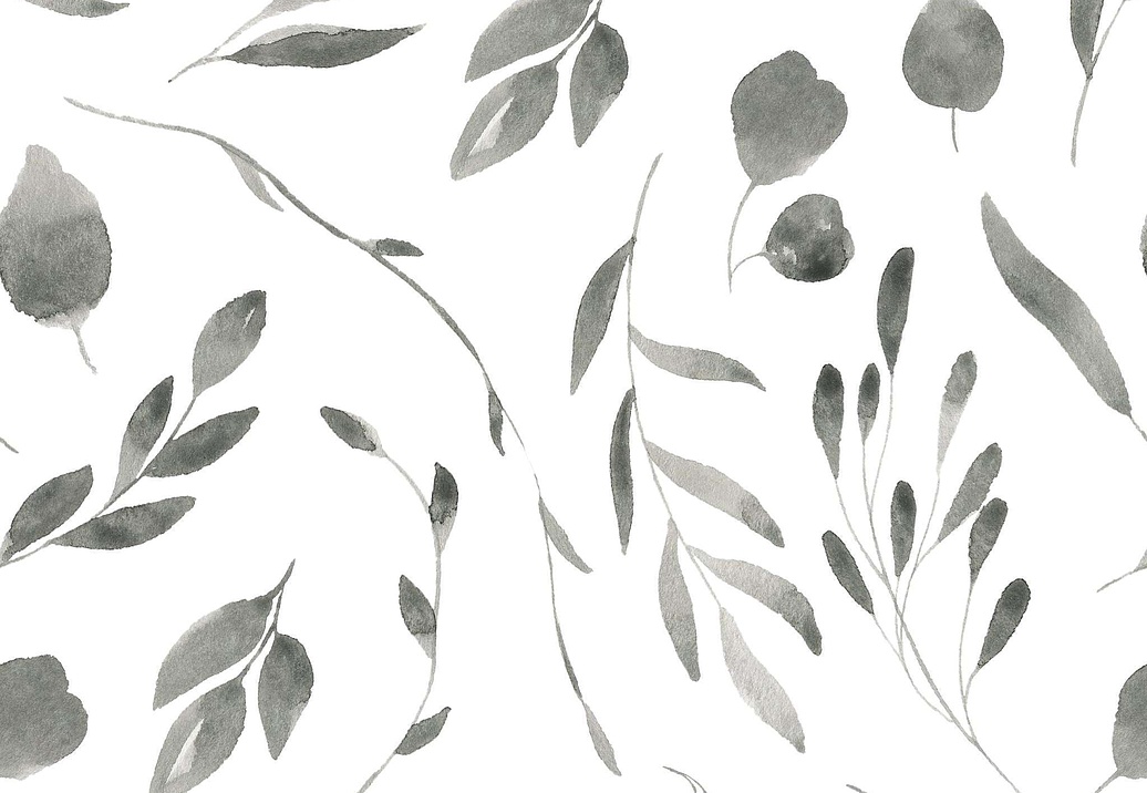 Ткань Marufabrics Collection 1 LeavesGrey