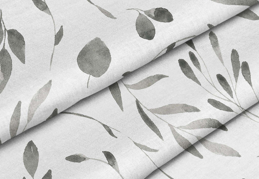 Ткань Marufabrics Collection 1 LeavesGrey