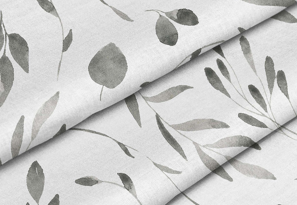 Ткань Marufabrics Collection 1 LeavesGrey